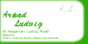 arpad ludvig business card
