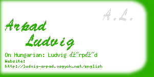 arpad ludvig business card